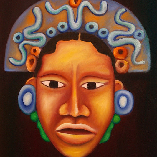 Mayan face Post Card