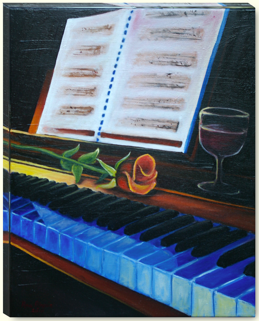 Piano Blues - Giclee Canvas Prints (16 x 20")