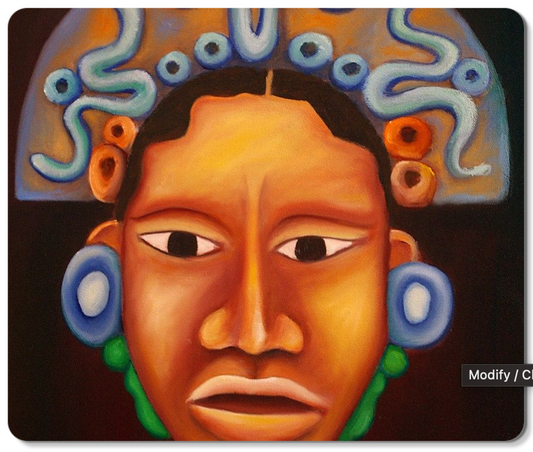 Mayan Face Mouse Pad