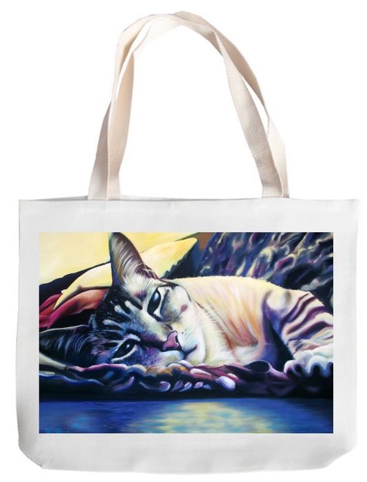Arnold the Sleepy Cat  - Canvas Tote Bag