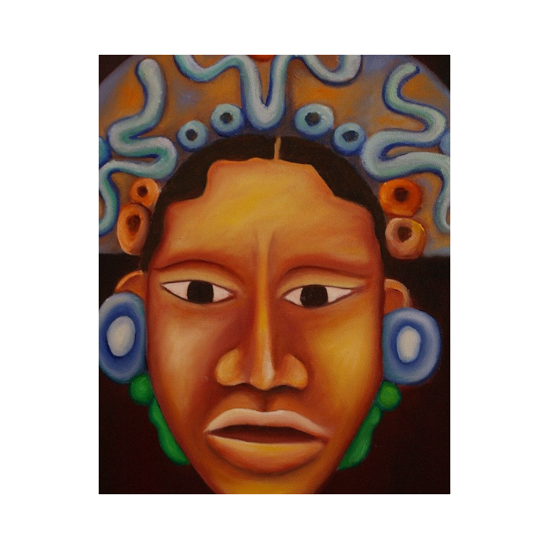 Mayan Face - Giclee Canvas Prints 16 x 20"