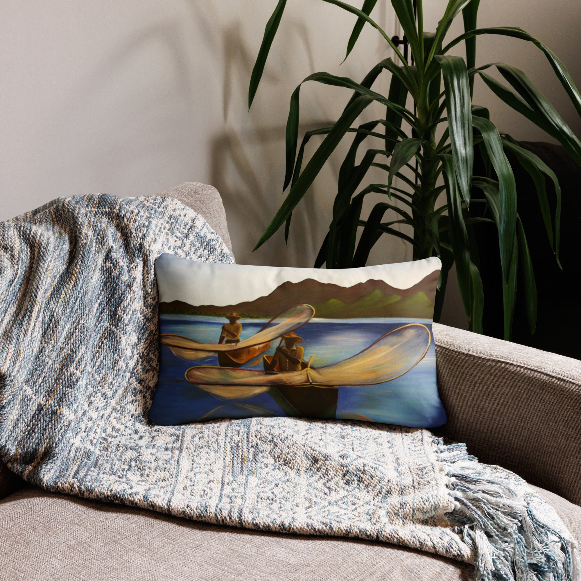 Patzcuaro Fishermen Pillow Case – RinconArt by Ana Luisa Rincon