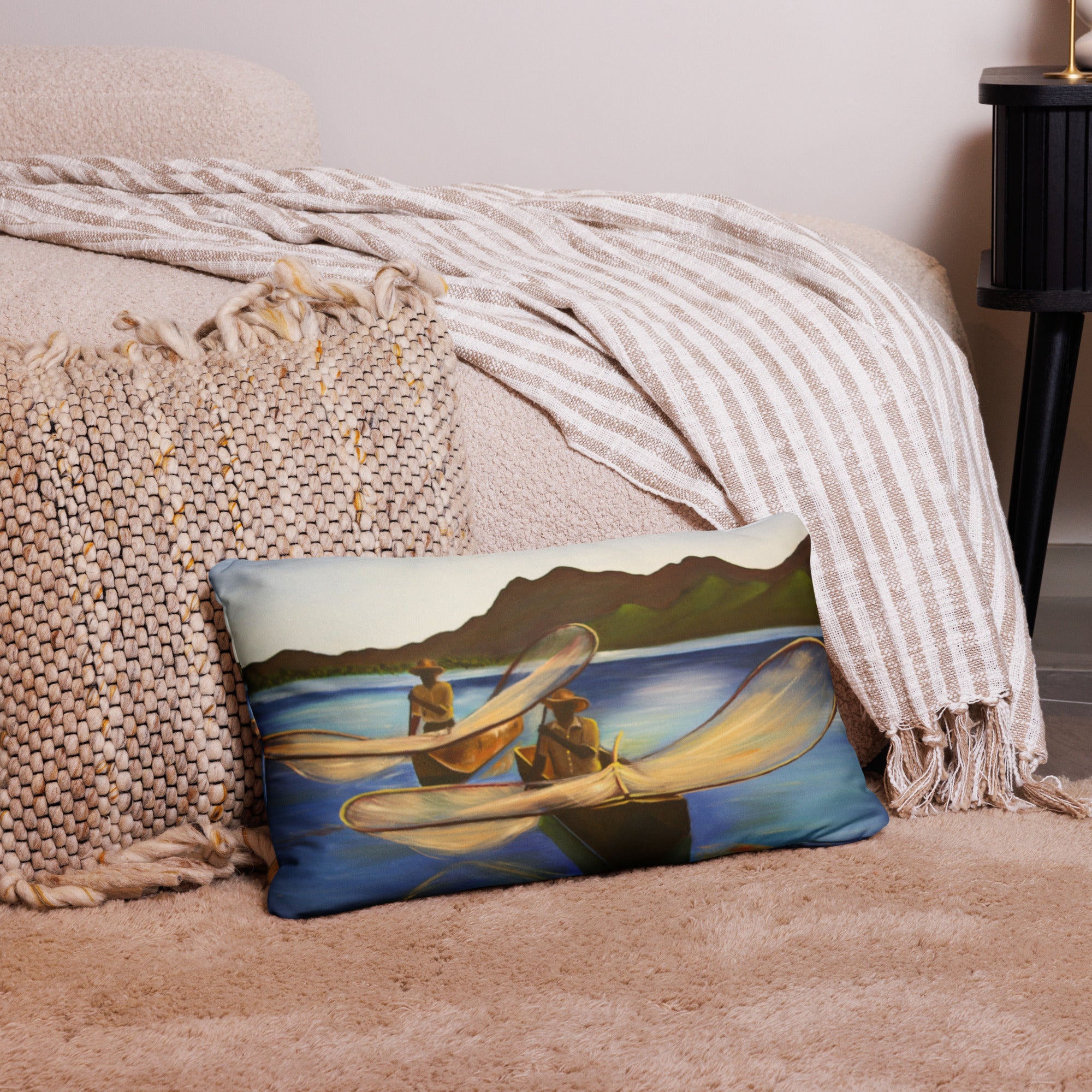 Patzcuaro Fishermen Pillow Case – RinconArt by Ana Luisa Rincon